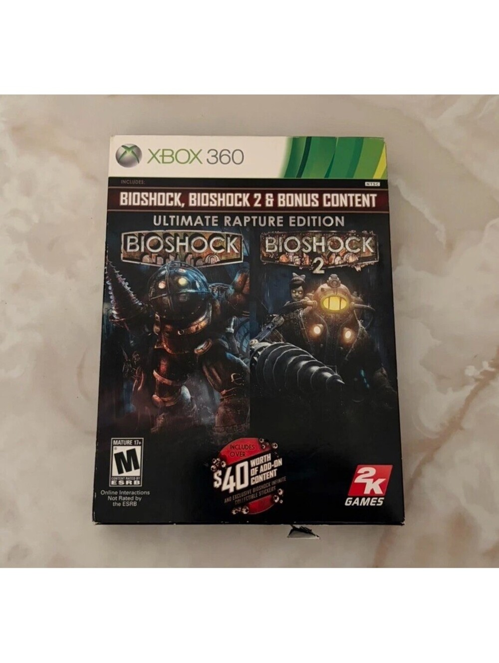 BioShock Ultimate Rapture Edition 1 , 2 & Bonus Disc (Xbox 360, 2012) Complete